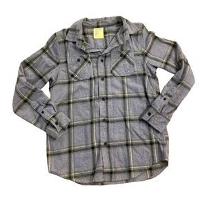 There Abouts | Gray Plaid Long Sleeve Boys Button Down Shirt Medium (10/12)